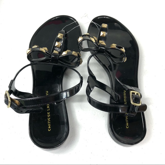 New Chinese Laundry Black Sandals Size 7 (#30) - Picture 6 of 8